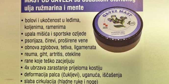 Prirodni melem od gaveza – za bolove u mišićima i zglobovima