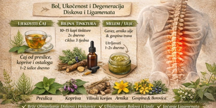 Prirodna pomoć kod bolova u kralježnici (L3–L4), ukočenosti i upala