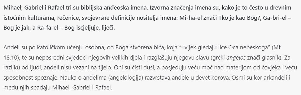 Sveti arkanđeli - Mihael, Gabriel, Rafael
