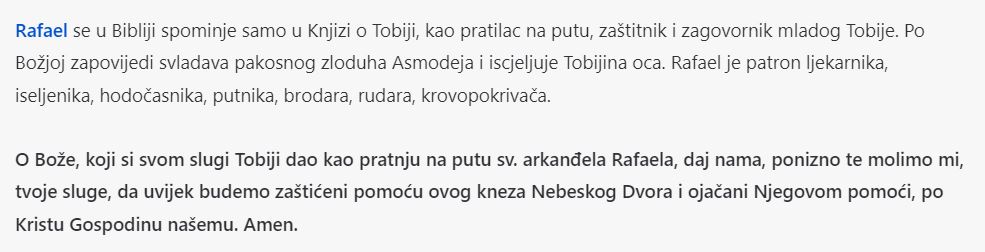 Sveti arkanđeli - Mihael, Gabriel, Rafael