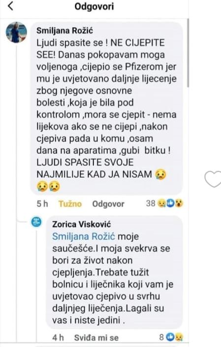 Tragična i iznenadna smrt nakon cijepljenja