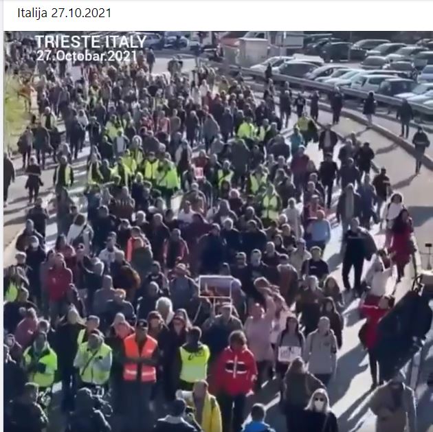 Prosvjed trst italija 2021